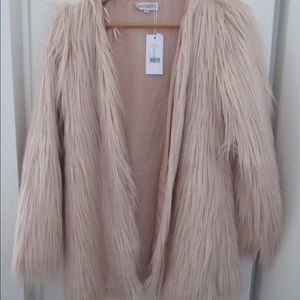 Faux-fur jacket.